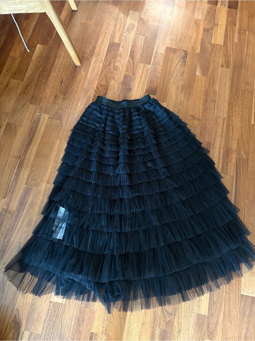Black Sheer Tulle Skirt